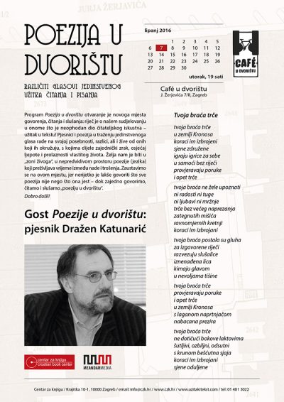 Poezija u dvorištu – pjesnik Dražen Katunarić