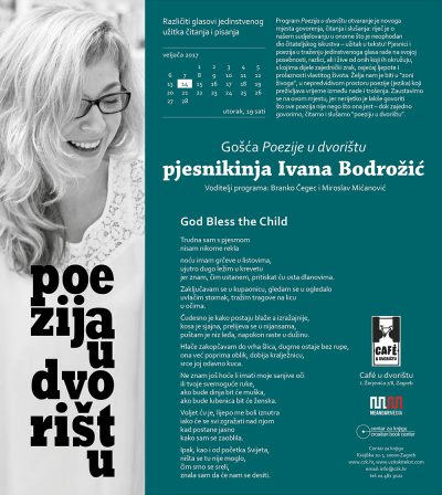 Poezija u dvorištu – pjesnikinja Ivana Bodrožić